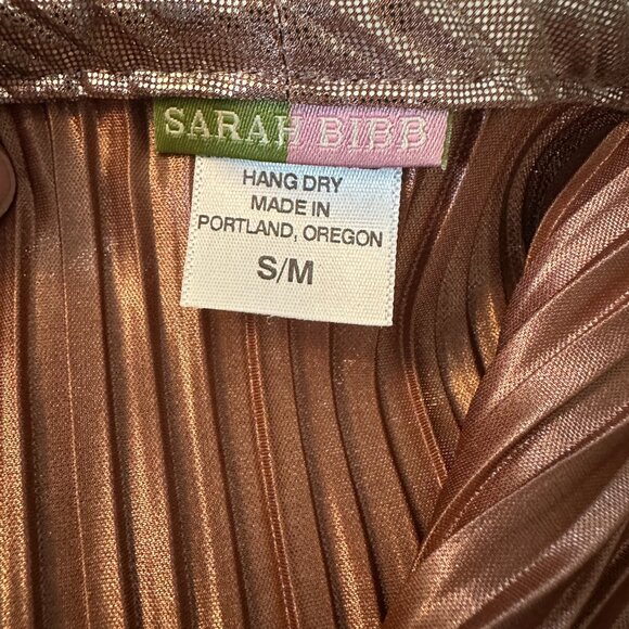 Sarah Bibb rose gold metallic swing dress size small / medium - Picture 10 of 12